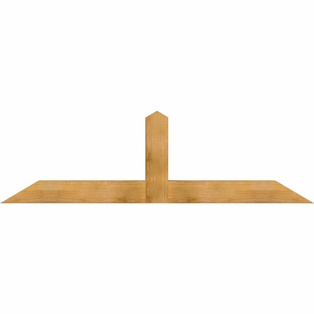 Ekena Millwork Portland Rough Sawn Timber Gable Bracket, Western Red Cedar, 84"W x 24"H x 6"D x 6"F, 7/12 Pitch GBW084X24X0606POR00RWR